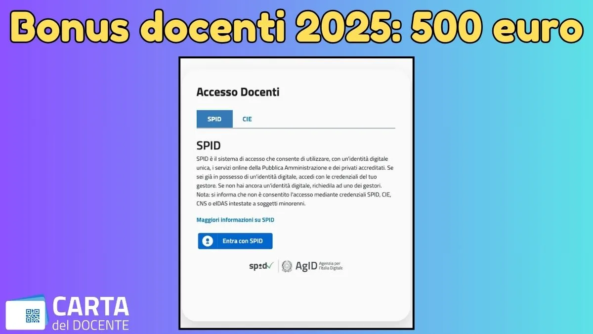 Bonus docenti 2025: 500 euro